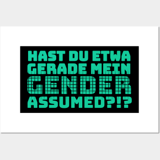 Gender Assuming Denglisch Designer Shirt Posters and Art